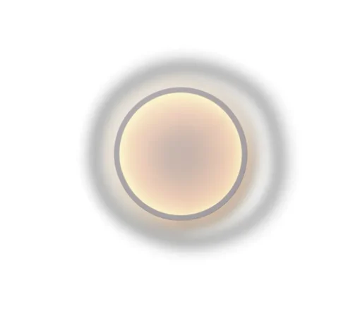 Applique murale, Calm, blanc et gris, LED, dim, 2200K, 710 lm, Ø50cm, H7,25cm - Muuto