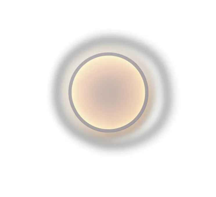 Applique murale, Calm, blanc et gris, LED, dim, 2200K, 710 lm, Ø50cm, H7,25cm - Muuto
