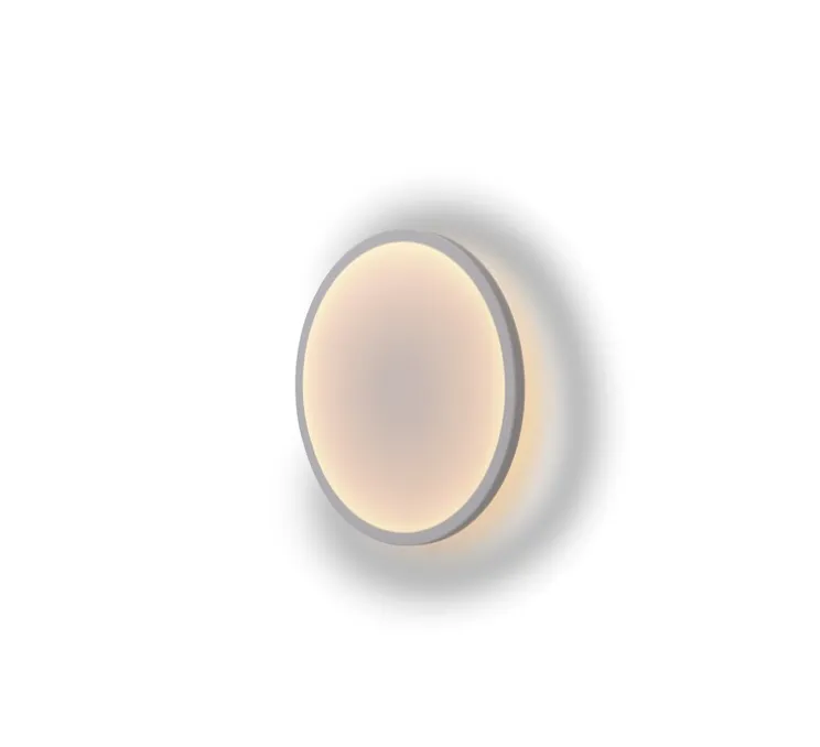 Applique murale, Calm, blanc et gris, LED, dim, 2200K, 710 lm, Ø50cm, H7,25cm - Muuto