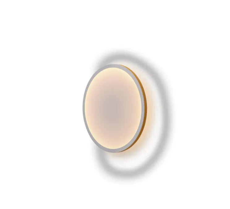 Applique murale, Calm, blanc et orange, LED, dim, 2200K, 710 lm, Ø50cm, H7,25cm - Muuto