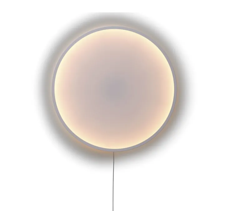 Applique murale, Calm, blanc et gris, LED, dim, 2200K, 1400 lm, Ø90cm, H7,25cm - Muuto