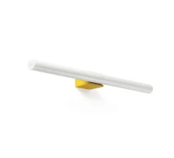 Applique murale, Calma, jaune, verre opalin, LED, IP44, 2700K, 608lm, L50cm, P8cm - Faro