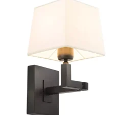 Applique murale, Cambell, bronze, blanc, L15cm, H28cm - Eichholtz