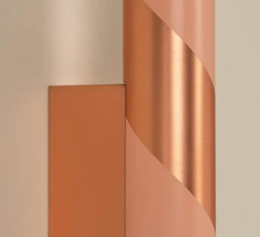 Applique murale, Candy, cuivre satiné, LED, dim, 2700K, 840 lm, L5cm, H67cm - CVL