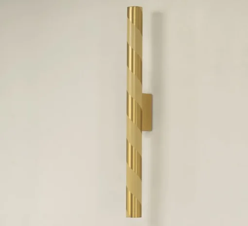 Applique murale, Candy, laiton satiné, LED, dim, 2700K, 840 lm, L5cm, H67cm - CVL