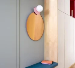 Applique murale, Candy little circle 180 S, rose, L28cm, H22cm - Swedish Ninja