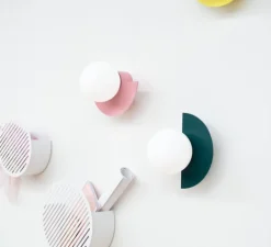 Applique murale, Candy little circle 180 S, rose, L28cm, H22cm - Swedish Ninja