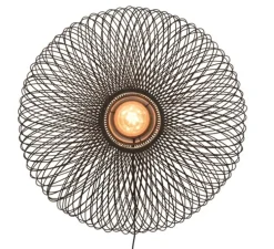 Applique murale, Cango, noir, Ø60cm, H25cm - Good&Mojo