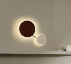 Applique murale, Caramel 22/38, opale et terracotta, LED, dim, 2700K, 1146-1528 lm, Ø38cm, H41,6cm - Marset