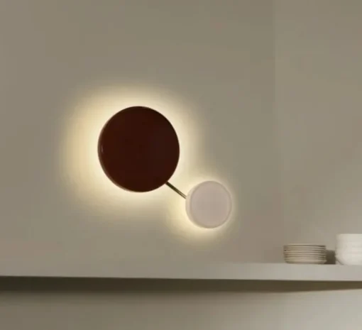 Applique murale, Caramel 22/38, opale et terracotta, LED, dim, 2700K, 1146-1528 lm, Ø38cm, H41,6cm - Marset