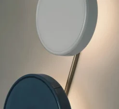 Applique murale, Caramel 22/28/38, Bleu, opale et terracotta, LED, dim, 2700K, 1146-1528 lm, Ø38cm, H83,2cm - Marset