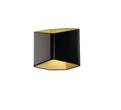 Applique murale, Cariso, Noir et laiton, LED, dim, 2700K, 250 lm, L16,4cm, H14,5cm - SLV