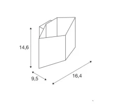 Applique murale, Cariso, Noir et laiton, LED, dim, 2700K, 250 lm, L16,4cm, H14,5cm - SLV