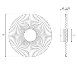 Applique murale, Carmen, Blanc, DIM, LED, 2700K, 746 lm, ⌀50cm, H50cm - Hartô