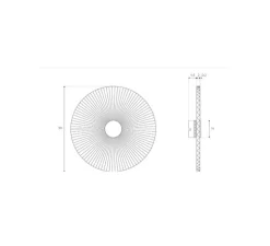 Applique murale, Carmen M 90cm, sable doré, LED, 2700K, 746 lm, Ø90cm, H90cm - Hartô
