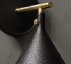 Applique murale, Cast, noir, IP44, LED, 2700K, 181 lm, L12,5cm, H19,6cm - Audo Copenhagen