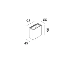 Applique murale, Central 2.0, or, LED, dim, 2700K, 540 lm, L9,8cm, H9,8cm - Wever&Ducré