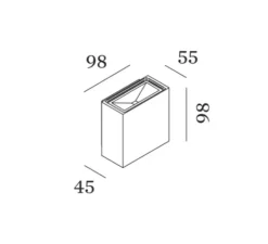 Applique murale, Central 2.0, blanc, LED, dim, 2700K, 630 lm, L9,8cm, H9,8cm - Wever&Ducré