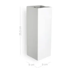 Applique murale, ceramique, blanc, L9cm, H25.5cm - Zangra