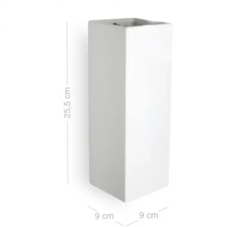 Applique murale, ceramique, blanc, L9cm, H25.5cm - Zangra