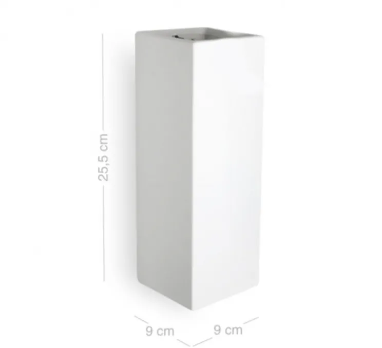 Applique murale, ceramique, blanc, L9cm, H25.5cm - Zangra