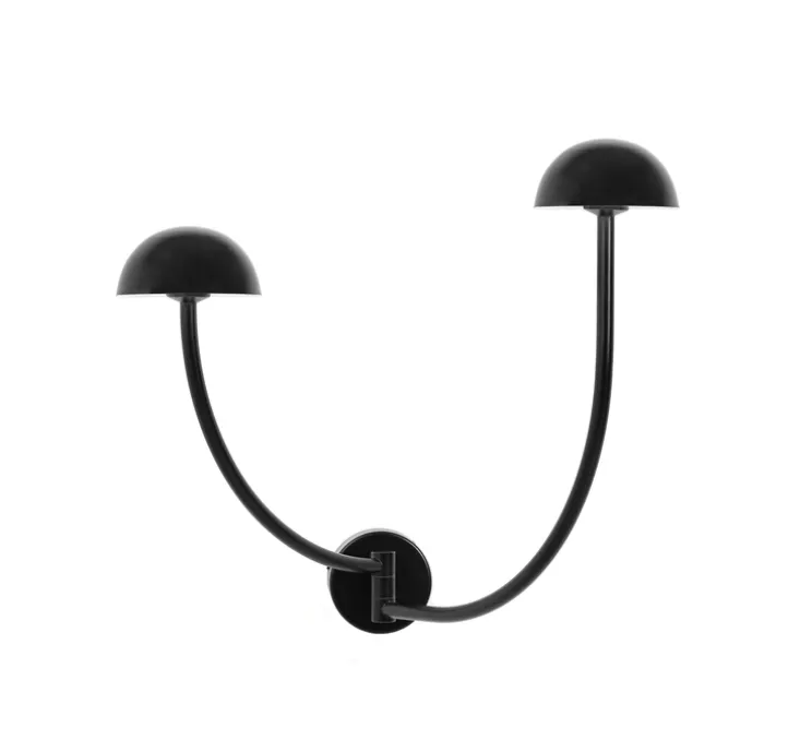 Applique murale, Champignon A, noir, LED, 3000K, 420 lm, L56cm, H37cm - Luxcambra
