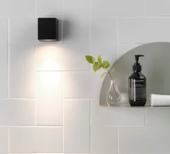 Applique murale, Chios 80, noir, IP44, L6,8cm, H8cm - Astro