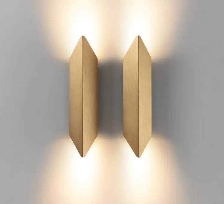 Applique murale, Chival Up/Down 292 2x, champagne anodisé, LED, dim, 2700K, 713 lm, L7,1cm, H29,2cm - Modular