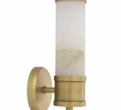 Applique murale, Claridges single, albâtre, laiton, L13cm, H29,5cm - Eichholtz