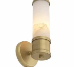 Applique murale, Claridges single, albâtre, laiton, L13cm, H29,5cm - Eichholtz