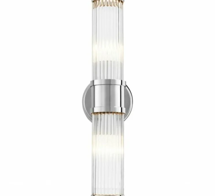 Applique murale, Claridges double, nickel, L12cm, P13cm - Eichholtz