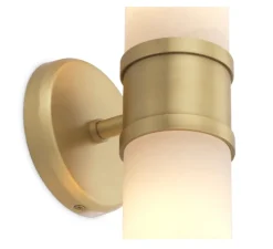 Applique murale, Claridges double, albâtre, laiton, L13cm, H46,5cm - Eichholtz