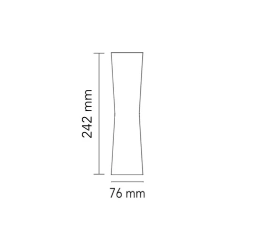 Applique murale, Clessidra 20°+20°, blanc, IP55,LED, 3000K, 637lm, Ø7,6cm, H24,2cm - Flos
