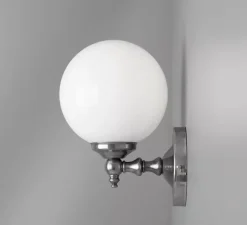 Applique murale, Cloghan, argent antique, L14cm, H20cm - Mullan Lighting