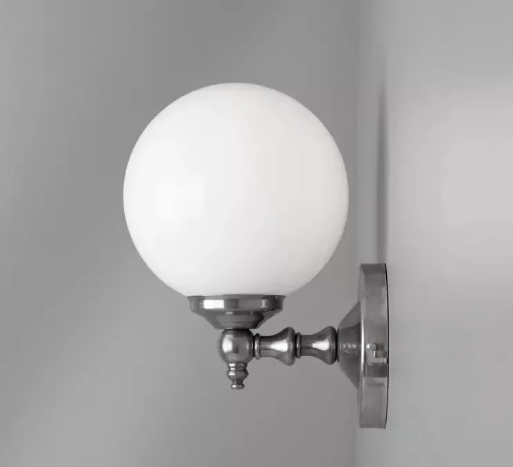 Applique murale, Cloghan, argent antique, L14cm, H20cm - Mullan Lighting