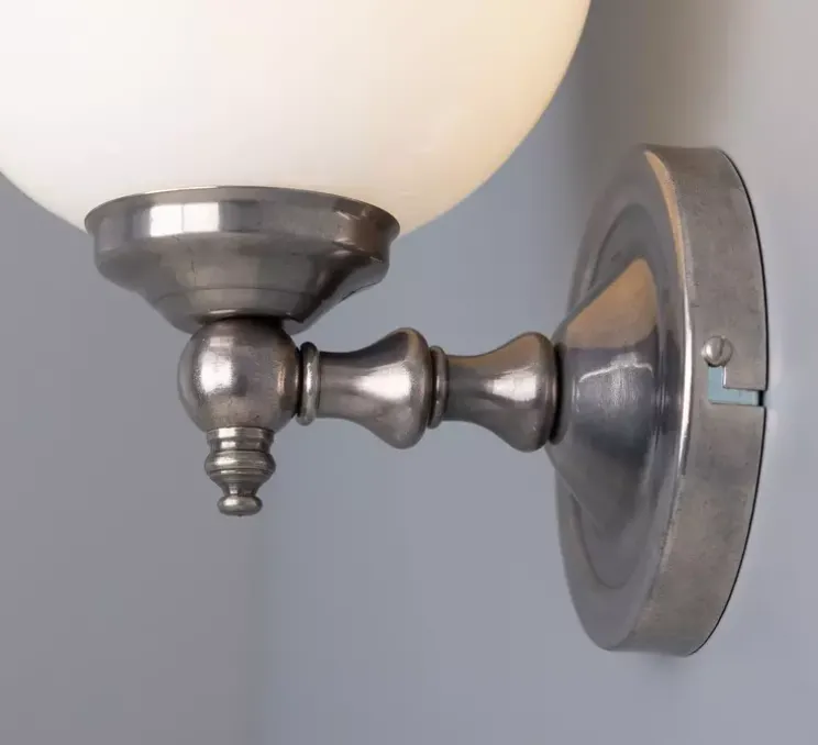 Applique murale, Cloghan, argent antique, L14cm, H20cm - Mullan Lighting