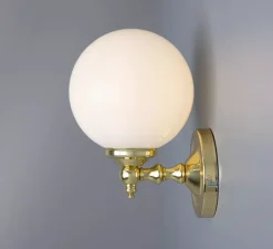 Applique murale, Cloghan, laiton poli, L14cm, H20cm - Mullan Lighting