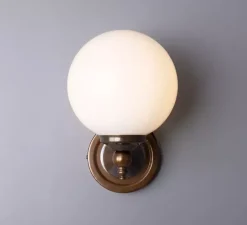 Applique murale, Cloghan, laiton antique, L14cm, H20cm - Mullan Lighting
