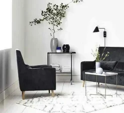 Applique murale, Club, noir et laiton, H54cm, L22cm - House Doctor