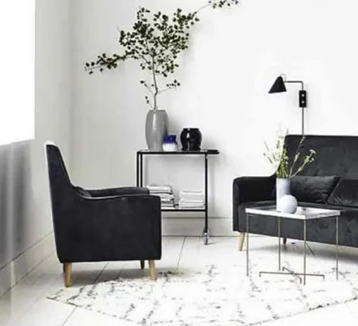 Applique murale, Club, noir et laiton, H54cm, L22cm - House Doctor