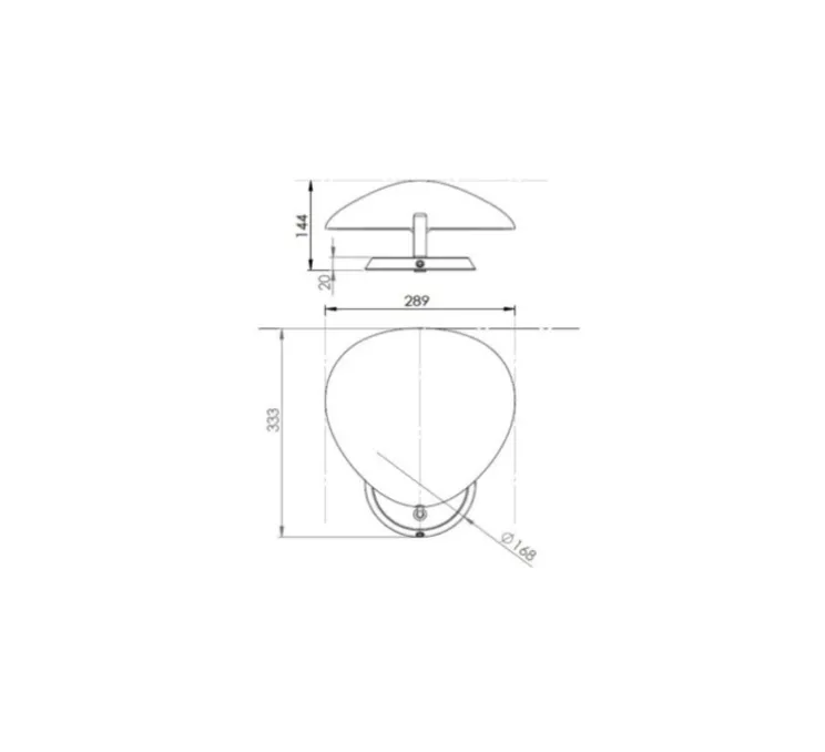 Applique murale, Cobra, blanc mat, H33,3cm, L28,9cm - Gubi