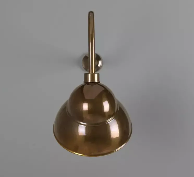 Applique murale, col de cygne Novo, laiton antique, IP23, L24cm, H47cm - Mullan Lighting