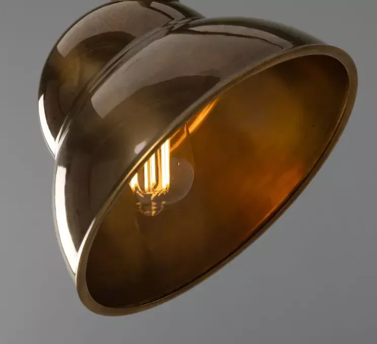 Applique murale, col de cygne Novo, laiton antique, IP23, L24cm, H47cm - Mullan Lighting