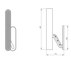 Applique murale, Colt, single laiton, LED, H40cm, P17.5cm - Bert Frank