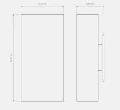 Applique murale, Comino 155, plâtre, brut à peindre, L15,5cm, H32cm - Astro