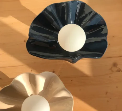 Applique murale, Concha, bleu nuit, L28cm, H20cm - Carré Coco