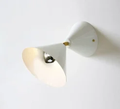 Applique murale, Cone, blanc, intérieur blanc, Ø16cm, L20,5cm - Atelier Areti