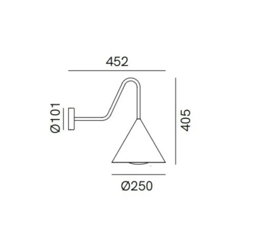 Applique murale, Cone 286.17.OOB, laiton, IP55, L25cm, H40,5cm - Il Fanale