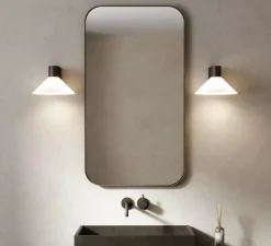 Applique murale, Conic, noir mat, IP44, L20,8cm, H13,4cm - Astro