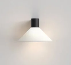 Applique murale, Conic, noir mat, IP44, L20,8cm, H13,4cm - Astro